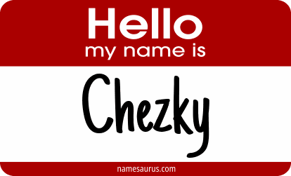 Hello my name is Chezky png download