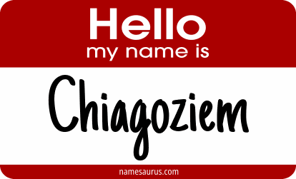 Hello my name is Chiagoziem png download