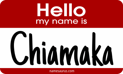 Hello my name is Chiamaka png download