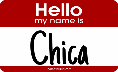 Hello my name is Chica png download