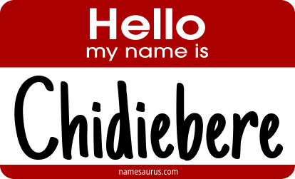 Hello my name is Chidiebere png download