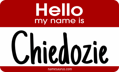 Hello my name is Chiedozie png download