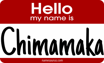 Hello my name is Chimamaka png download