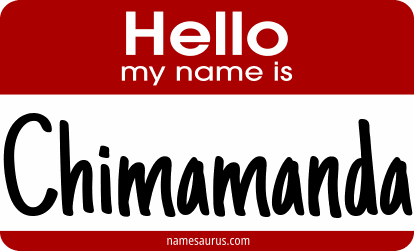 Hello my name is Chimamanda png download