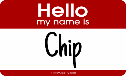 Hello my name is Chip png download