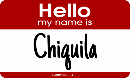 Hello my name is Chiquila png download