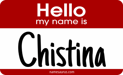 Hello my name is Chistina png download