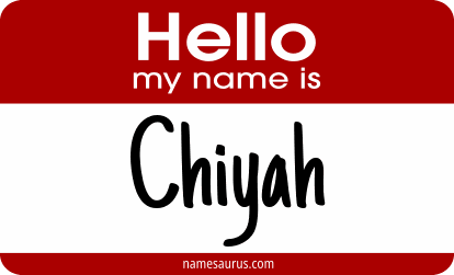 Hello my name is Chiyah png download