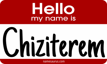 Hello my name is Chiziterem png download