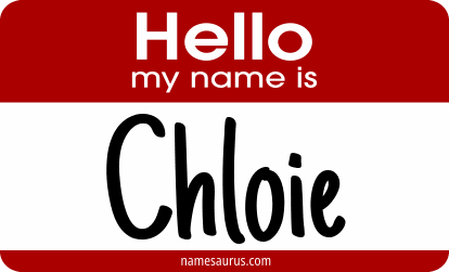 Hello my name is Chloie png download