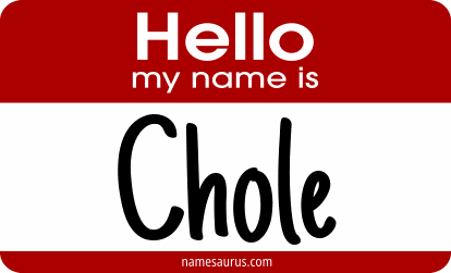 Hello my name is Chole png download