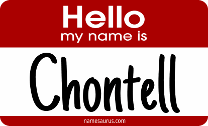 Hello my name is Chontell png download