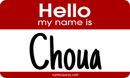 Hello my name is Choua png download