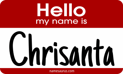 Hello my name is Chrisanta png download