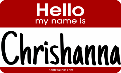 Hello my name is Chrishanna png download