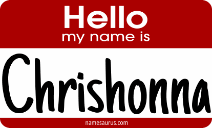 Hello my name is Chrishonna png download