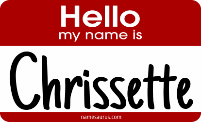 Hello my name is Chrissette png download