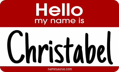 Hello my name is Christabel png download
