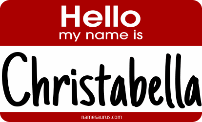 Hello my name is Christabella png download