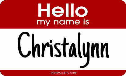 Hello my name is Christalynn png download