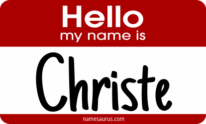Hello my name is Christe png download