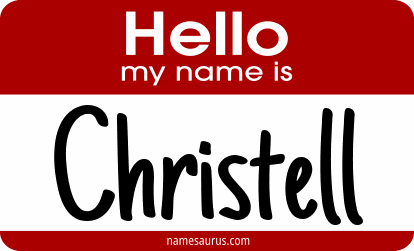 Hello my name is Christell png download