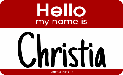 Hello my name is Christia png download