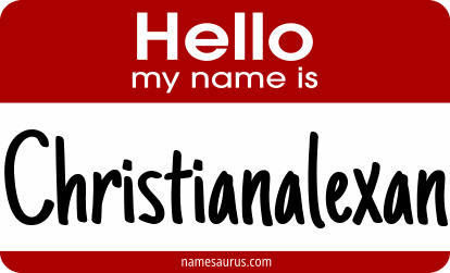 Hello my name is Christianalexan png download
