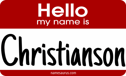 Hello my name is Christianson png download