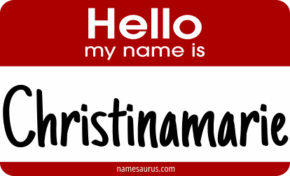 Hello my name is Christinamarie png download