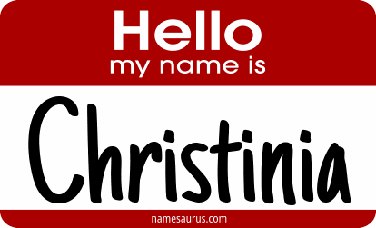 Hello my name is Christinia png download
