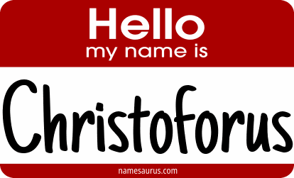 Hello my name is Christoforus png download