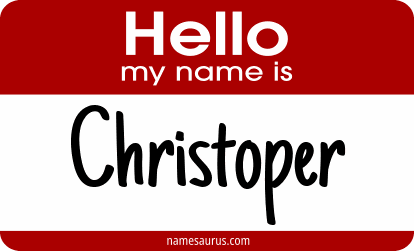 Hello my name is Christoper png download