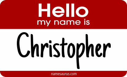 Hello my name is Christopher png download