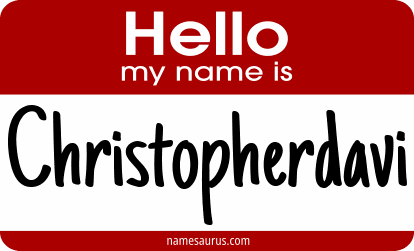 Hello my name is Christopherdavi png download