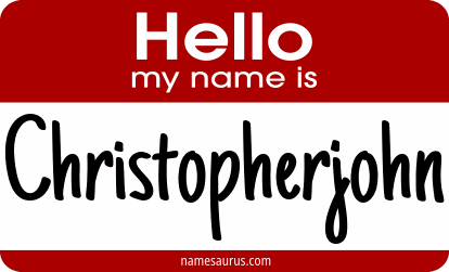 Hello my name is Christopherjohn png download