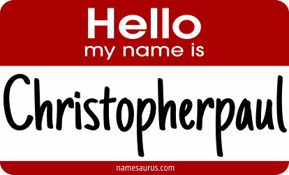 Hello my name is Christopherpaul png download