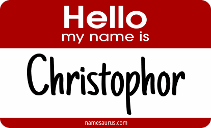 Hello my name is Christophor png download