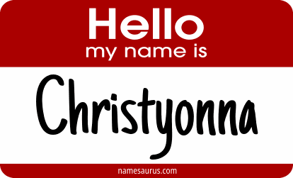 Hello my name is Christyonna png download