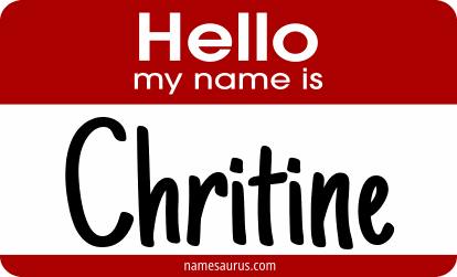 Hello my name is Chritine png download