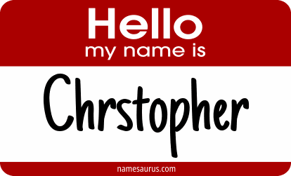 Hello my name is Chrstopher png download