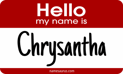 Hello my name is Chrysantha png download