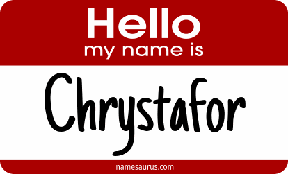 Hello my name is Chrystafor png download