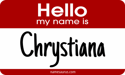 Hello my name is Chrystiana png download