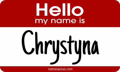 Hello my name is Chrystyna png download