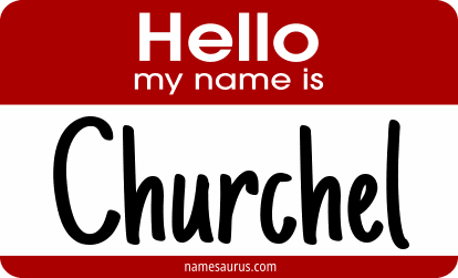 Hello my name is Churchel png download