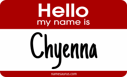Hello my name is Chyenna png download