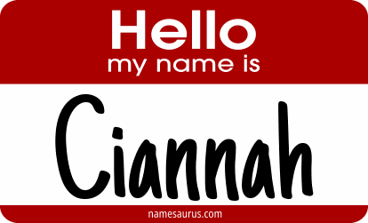 Hello my name is Ciannah png download