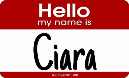 Hello my name is Ciara png download