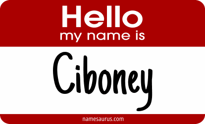 Hello my name is Ciboney png download